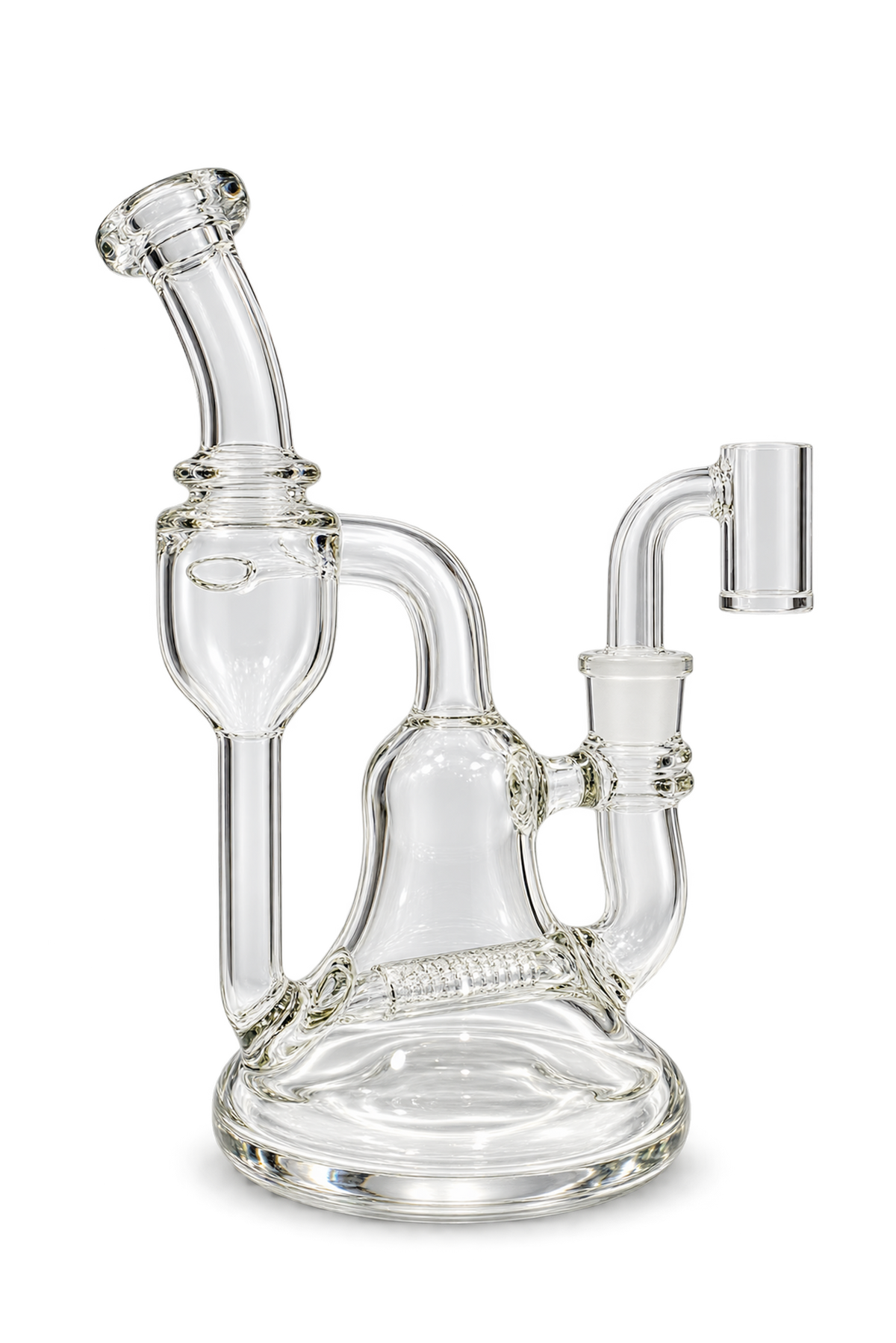 Thick Ass Glass - 8" Recycler Dab Rig w/ Inline Diffuser - 50x5MM