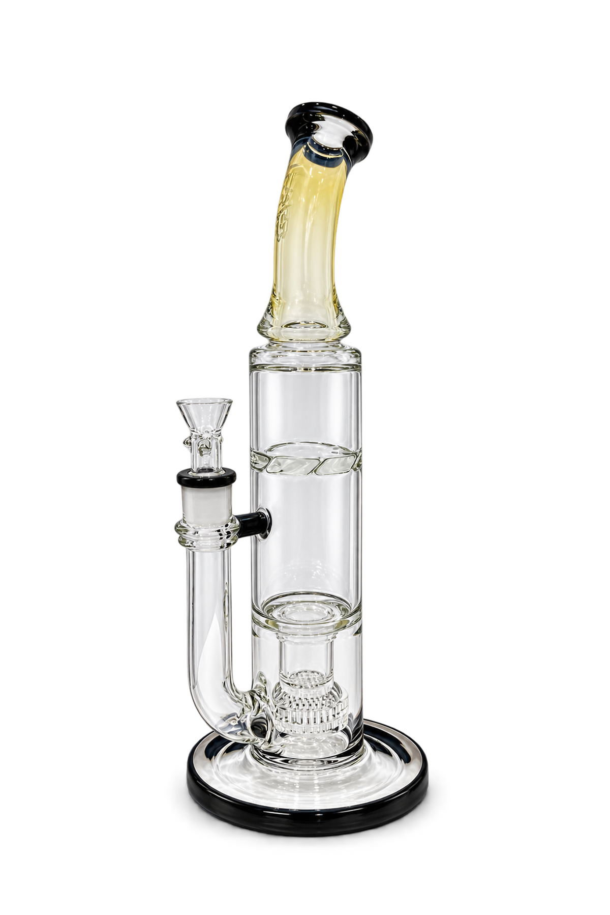 TAG - 16" Bent Neck Double Interior Honeycomb with Spinning Splash Guard Bong (18MM Female)