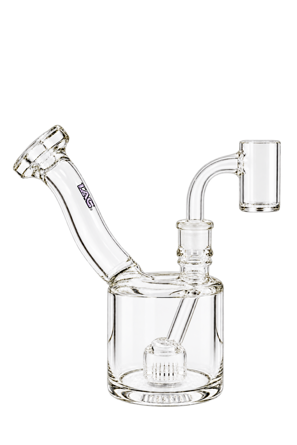 Thick Ass Glass 5.5" Compact Froth Puck Dab Rig w/ Showerhead & Slit Percs
