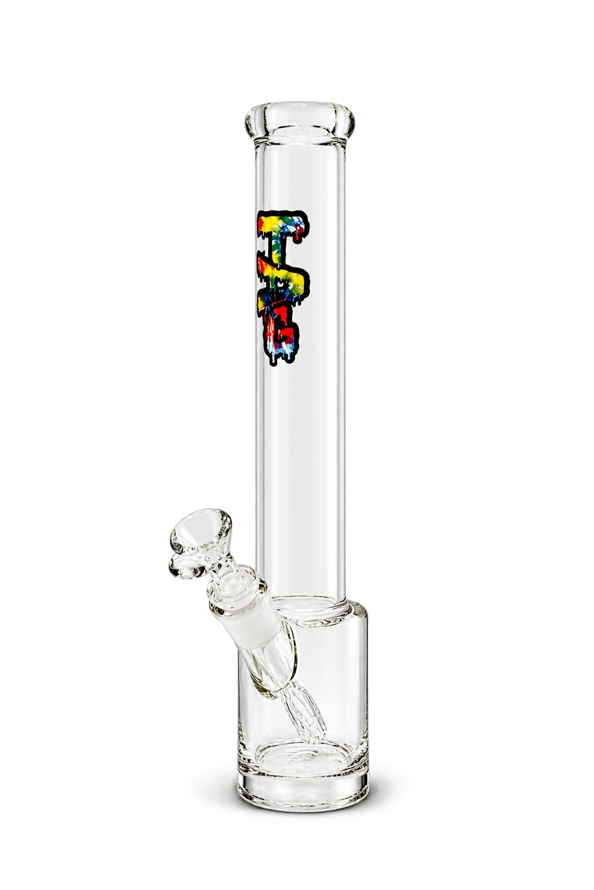 Thick Ass Glass 14" Tie Dye Beaker Bong w/ Downstem - Durable 7MM