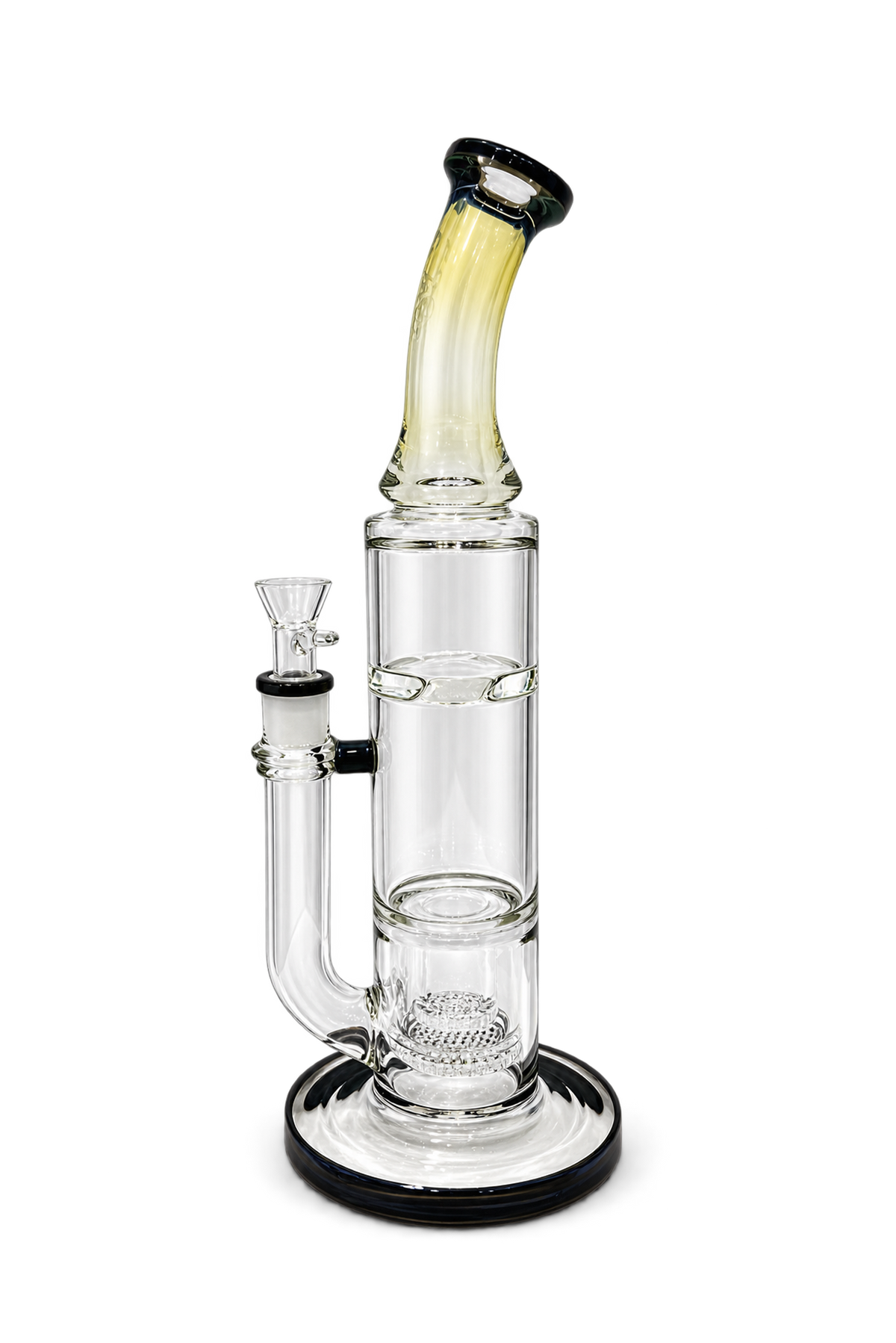 TAG - 16" Bent Neck Double Interior Honeycomb with Spinning Splash Guard Bong (18MM Female)