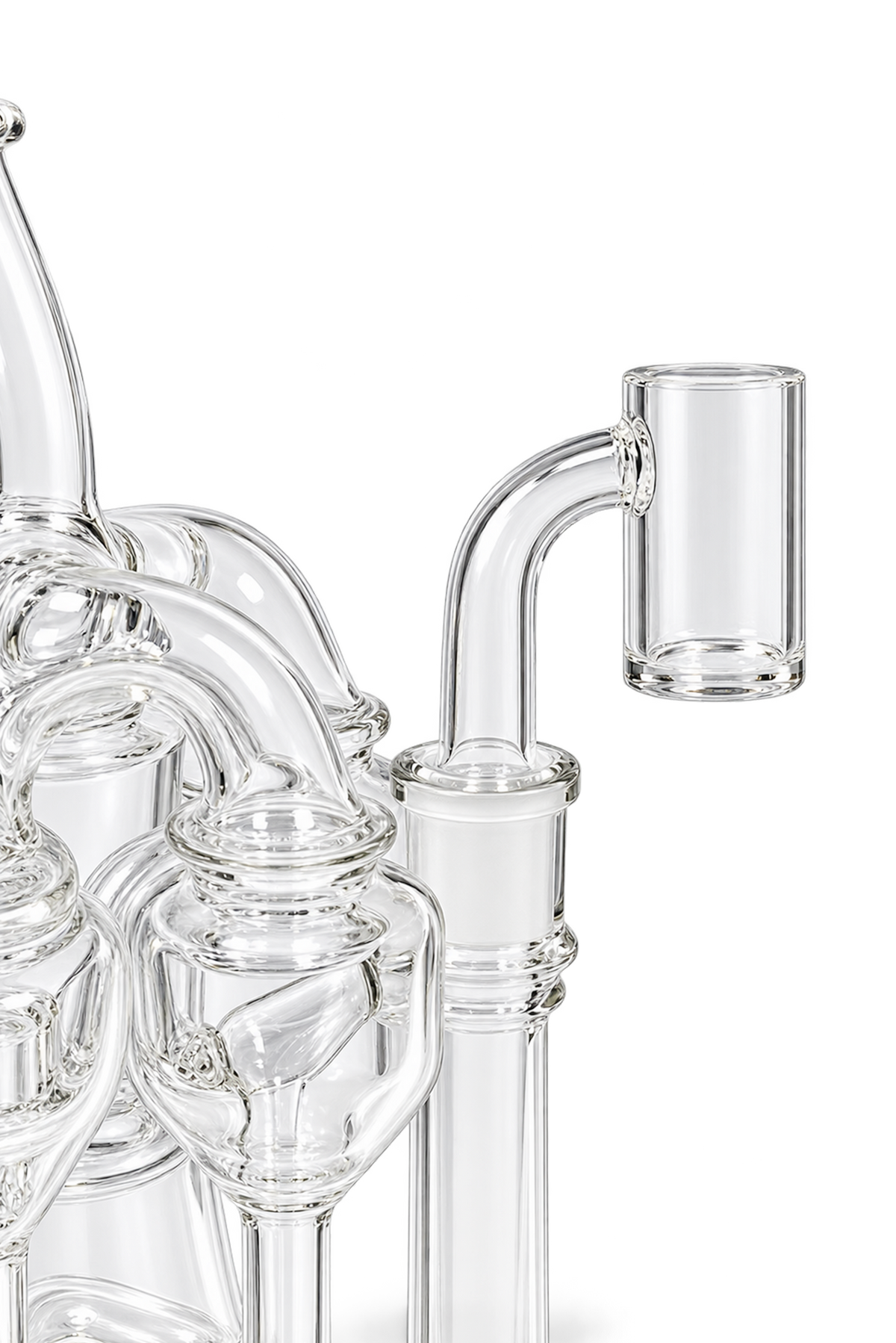 TAG - 8" Donut Perc Sextuple Recycler Dab Rig (14MM Female)