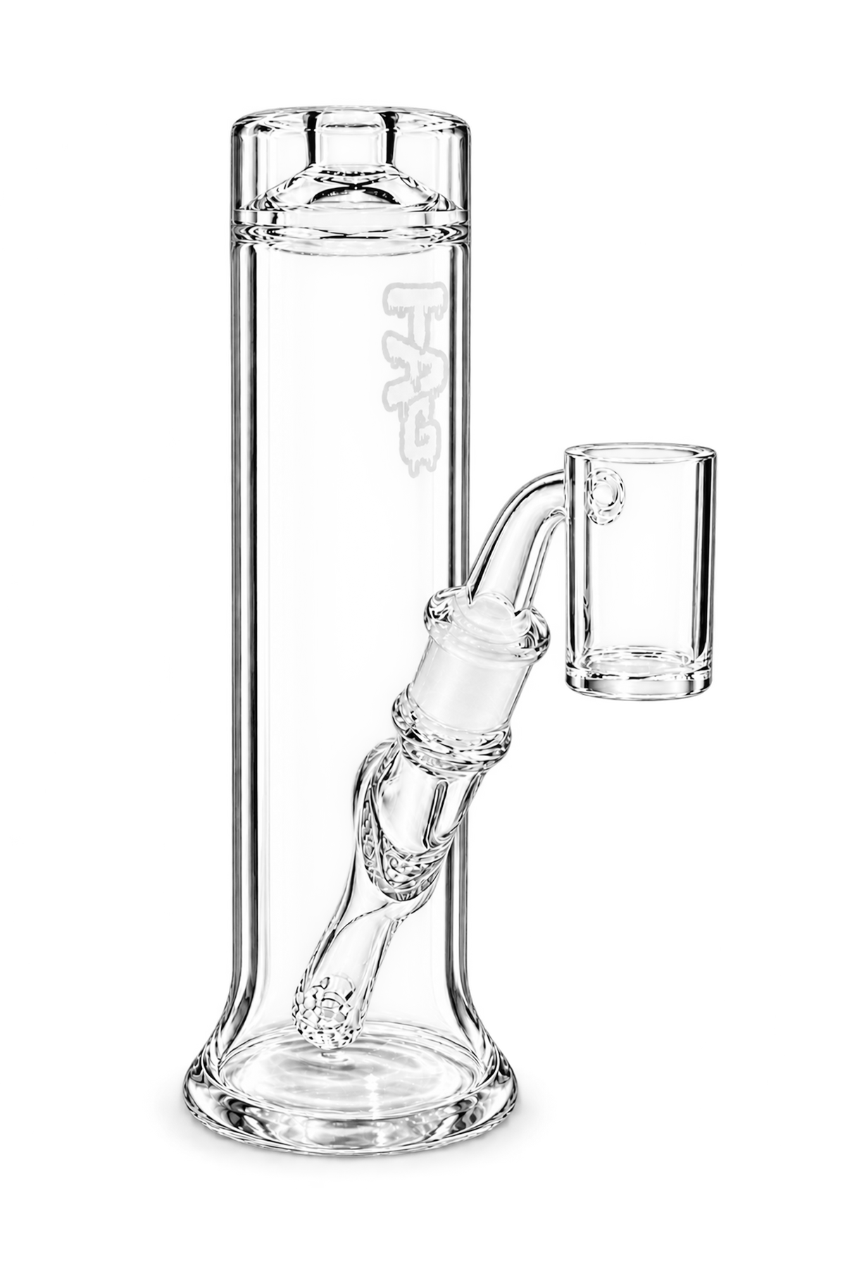 TAG - 8" Single Hammer Head Bellow Bottle Can Dab Rig 44x4MM (65 Degree) (14MM Femal