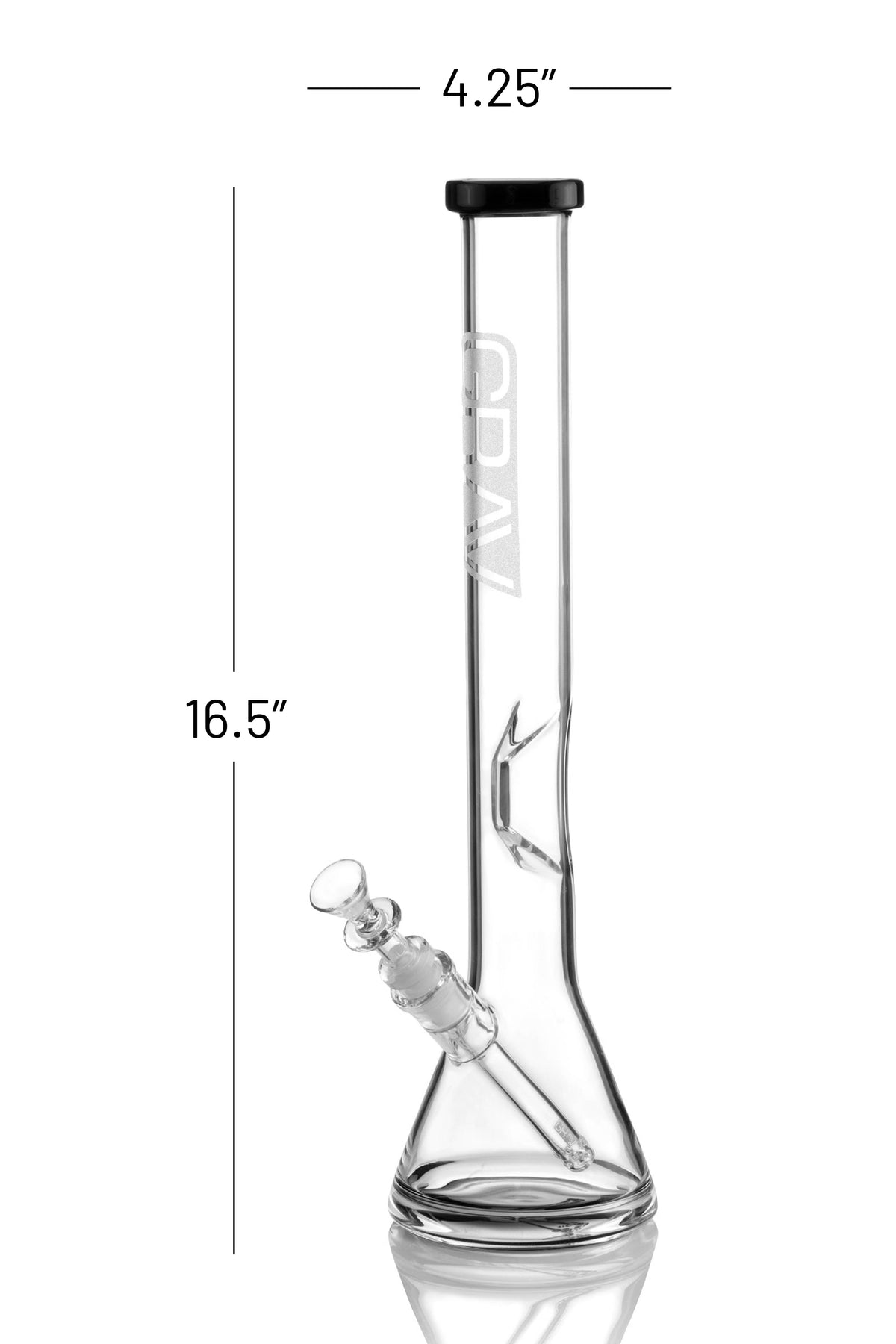 GRAV - Large - Black Accent Beaker Base Water Pipe