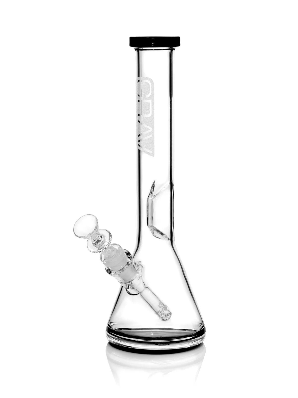 GRAV - Medium, Black Accent Beaker Base Water Pipe